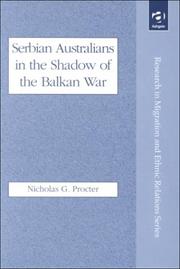Front cover of Serbian Australians in the shadow of the Balkan War by Nicholas G. Procter