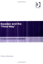 Front cover of Sweden and the 'Third Way' by Philip Whyman