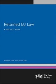 Cover of Retained EU Law by Eleonor Duhs
