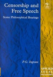 Front cover of Censorship and free speech by P. G. Ingram
