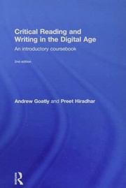 Cover of Critical Reading and Writing in the Digital Age by Andrew Goatly
