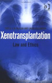 Cover of Xenotransplantation by Sheila McLean
