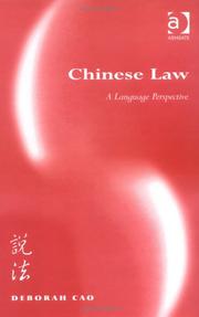 Cover of Chinese law by Deborah Cao