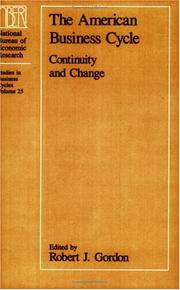 Front cover of The American Business Cycle by Robert J. Gordon