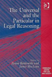 Front cover of The Universal and the Particular in Legal Reasoning (The Edinburgh Centre of Law and Society) (The Edinburgh Centre of Law and Society) by Unknown