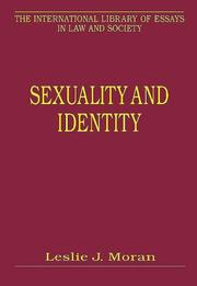 Front cover of Sexuality And Identity (The International Library of Essays in Law and Society) by Leslie J. Moran