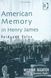 Cover of American memory in Henry James by William Righter