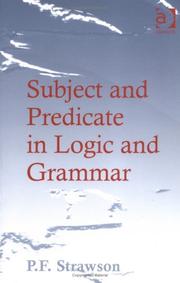 Front cover of Subject and predicate in logic and grammar by P. F. Strawson