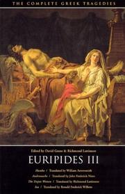 Front cover of The Complete Greek Tragedies: Euripides III by Euripides