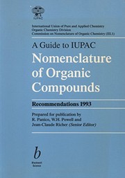 Front cover of A guide to IUPAC nomenclature of organic compounds by International Union of Pure and Applied Chemistry. Commission on the Nomenclature of Organic Chemistry.