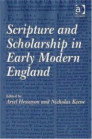 Front cover of Scripture and scholarship in early modern England by Ariel Hessayon