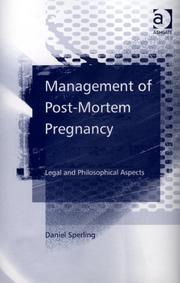 Cover of Management of post-mortem pregnancy by Daniel Sperling
