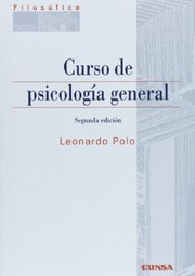 Cover of Curso de psicología general by Leonardo Polo