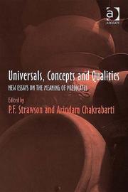 Front cover of Universals, concepts, and qualities by P. F. Strawson