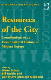 Front cover of Resources of the city by Dieter Schott