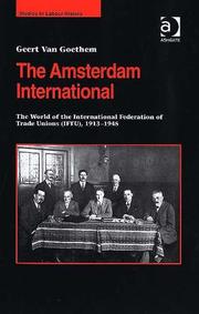 Front cover of The Amsterdam International by Geert van Goethem