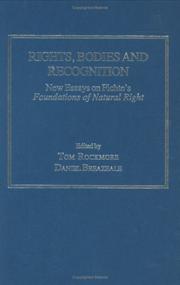 Cover of Rights, bodies, and recognition by Daniel Breazeale