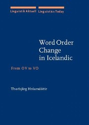 Front cover of Word order change in Icelandic by Þorbjörg Hróarsdóttir.