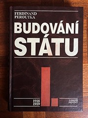 Cover of Budování státu by Ferdinand Peroutka