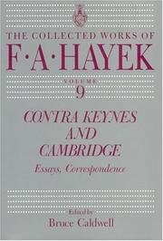 Cover of Contra Keynes and Cambridge by Friedrich A. von Hayek