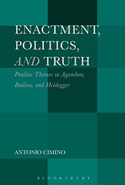 Cover of Enactment, Politics, and Truth by Antonio Cimino