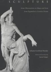 Front cover of Sculpture by Johann Gottfried Herder