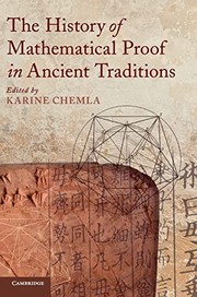 Cover of History of Mathematical Proof in Ancient Traditions by Karine Chemla