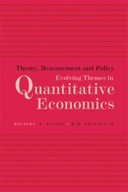Front cover of Theory, measurement, and policy by V. Pandit