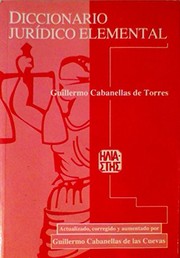Front cover of Diccionario Juridico Elemental by Guillermo Cabanellas De Tores