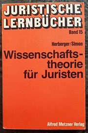Front cover of Wissenschaftstheorie für Juristen by Maximilian Herberger