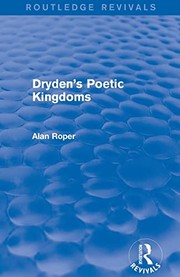 Front cover of Dryden's Poetic Kingdoms (Routledge Revivals) by Alan Roper