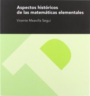 Front cover of Aspectos Históricos de Las Matemáticas Elementales by Vicente Meavilla Seguí