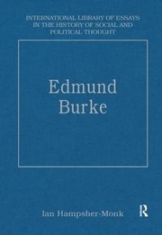 Front cover of Edmund Burke by Iain Hampsher-Monk