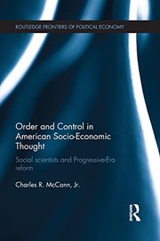 Front cover of Order and Control in American Socio-Economic Thought by Charles McCann
