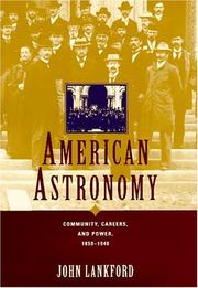 Cover of American astronomy by John Lankford