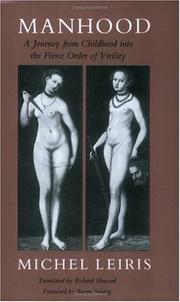 Cover of Age d'homme by Leiris, Michel
