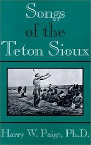 Cover of Songs of the Teton Sioux by Harry W. Paige
