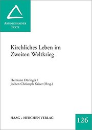 Front cover of Kirchliches Leben im Zweiten Weltkrieg by Hermann Düringer