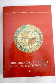 Cover of Historia del derecho y de las instituciones by Emma Montanos Ferrín