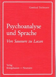 Cover of Psychoanalyse und Sprache by Gottfried Teichmann