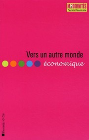 Front cover of Vers un autre monde économique by Catherine Blondel