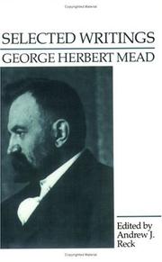 Cover of Selected writings by George Herbert Mead