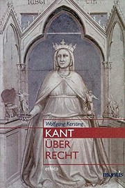 Cover of Kant  uber Recht by Kersting,Wolfgang