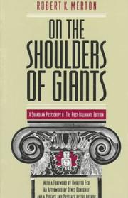 Cover of On the shoulders of giants by Robert King Merton