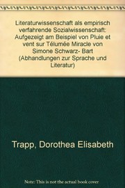 Front cover of Literaturwissenschaft als empirisch verfahrende Sozialwissenschaft by Dorothea Elisabeth Trapp