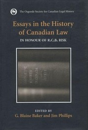 Front cover of In honour of R.C.B. Risk by G. Blaine Baker