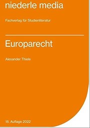 Cover of Europarecht by Thiele, Alexander Dr.