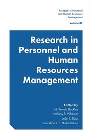 Front cover of Research in Personnel and Human Resources Management by M. Ronald Buckley