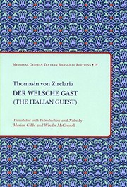 Cover of Der Welsche Gast = by Thomasin von Zerclaere