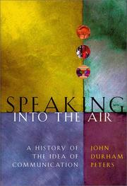 Cover of Speaking into the air by John Durham Peters